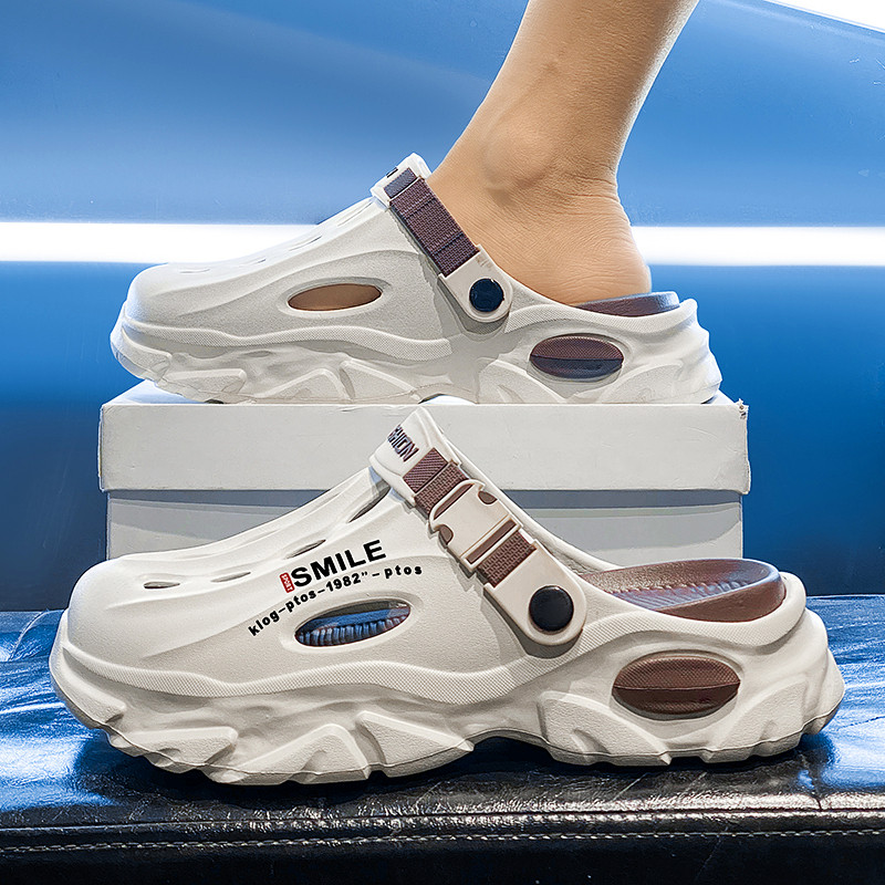 洞洞鞋男款夏季外穿防滑踩屎感厚底包头拖鞋开车大码运动沙滩凉鞋,淘宝优惠券,粉丝福利购,淘宝优惠卷