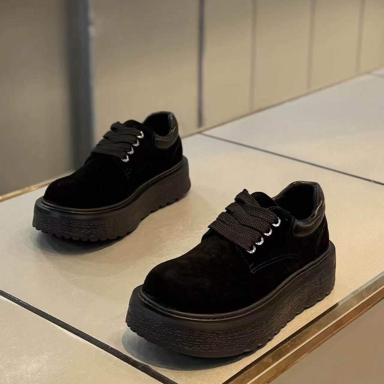 男鞋冬季加绒棉鞋英伦风复古男士翻毛皮鞋运动厚底增高大头德比鞋,淘宝优惠券,粉丝福利购,淘宝优惠卷