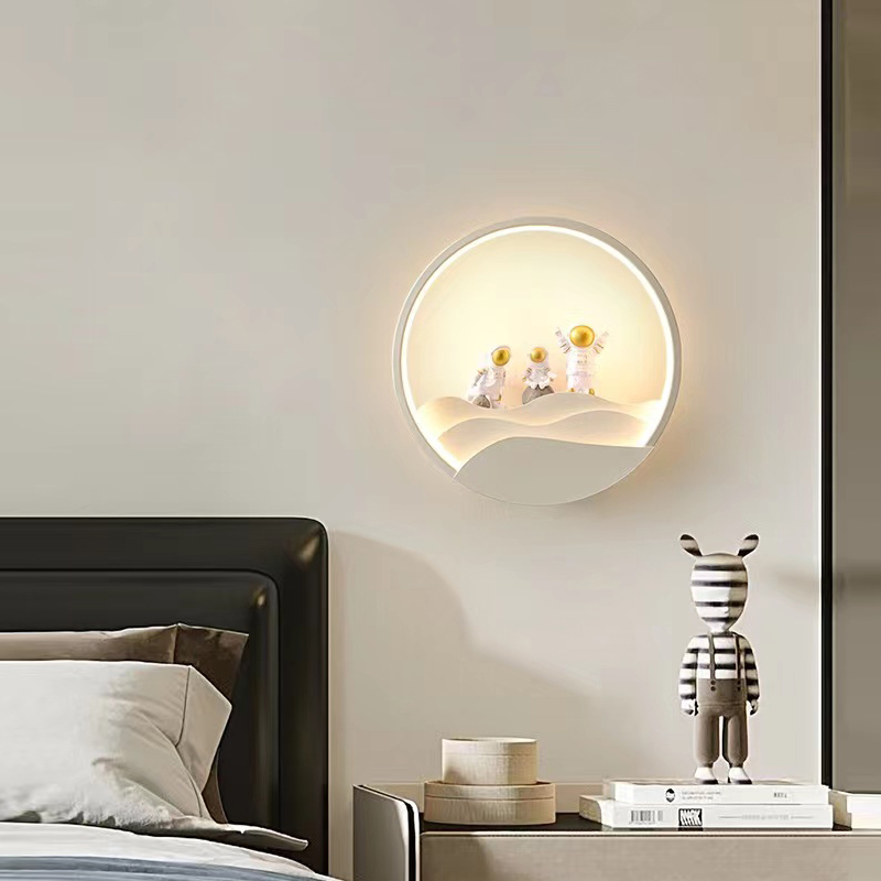 奶油风2025新款壁灯床头灯简约现代创意过道楼梯间墙壁儿童房灯具 - 图1