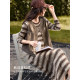 XWI Xinweimeiladaka striped knitted skirt suit women's spring slim imitation denim vest set two-piece