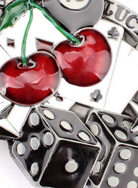 紅色櫻桃13美国西部牛仔皮带扣腰带皮带平滑扣cowboy belt buckle