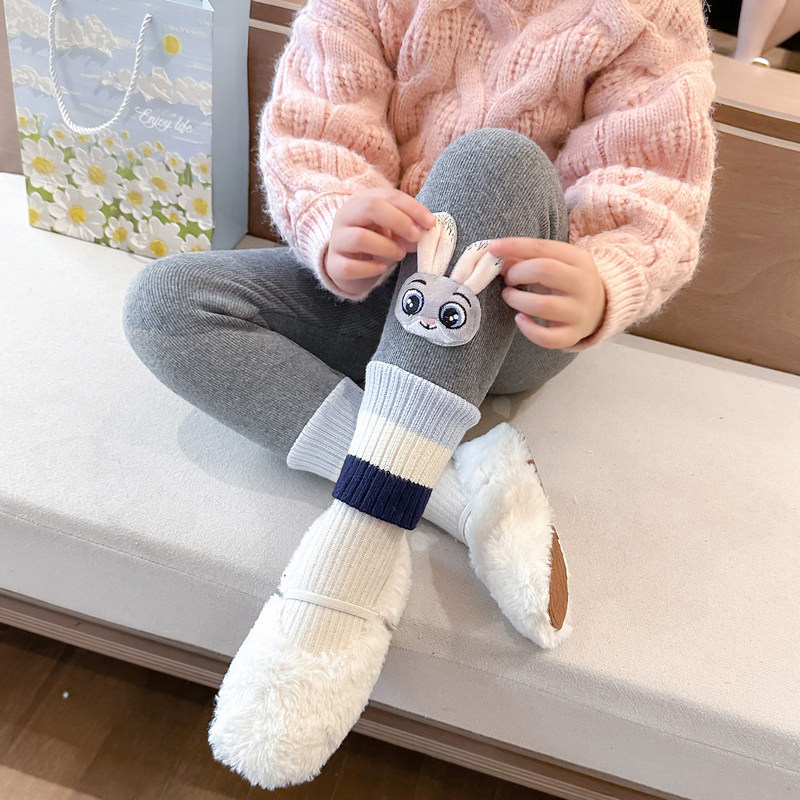 女童加绒打底裤秋冬2025加厚外穿外穿兔子一体绒宝宝儿童冬季裤子,淘宝优惠券,粉丝福利购,淘宝优惠卷