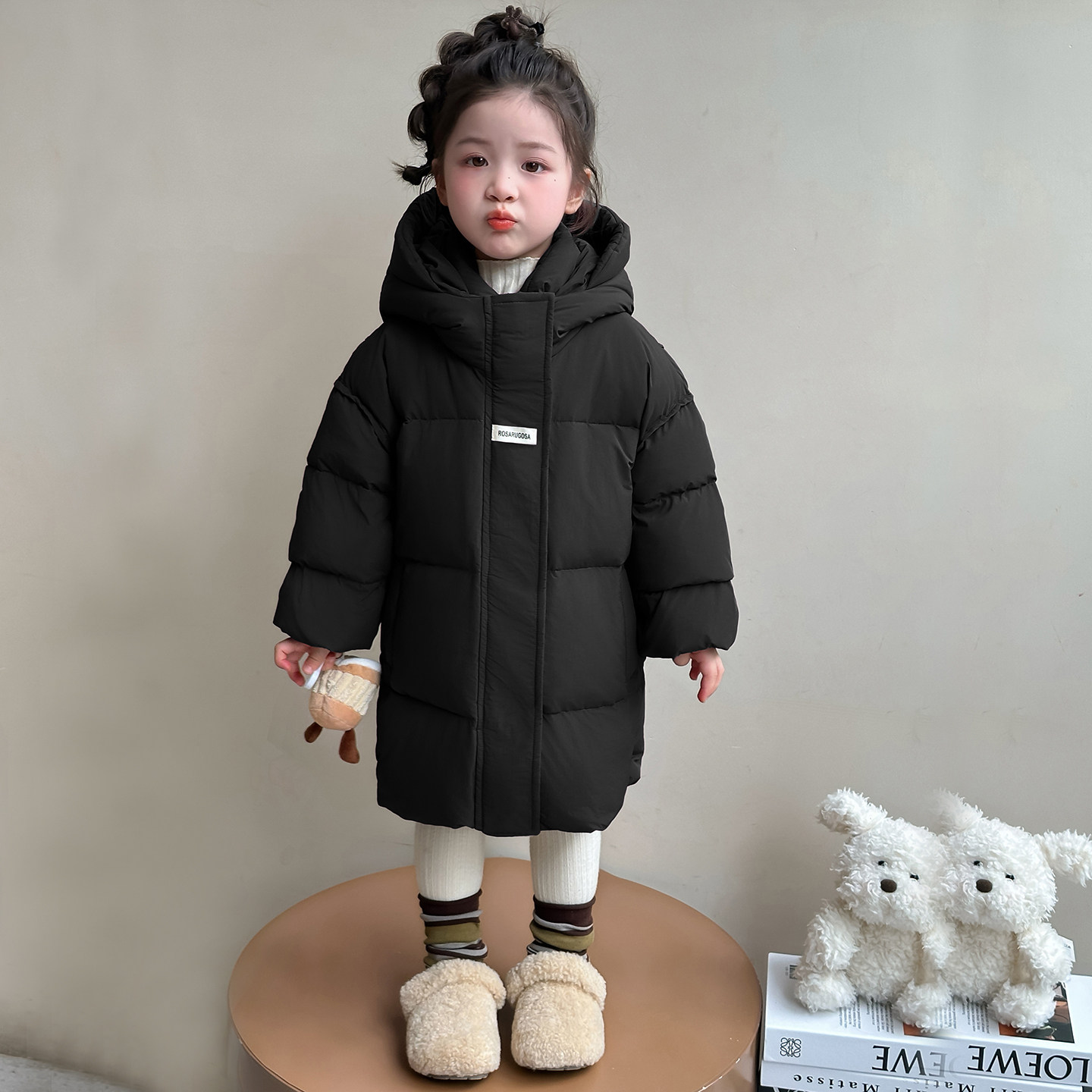 女童羽绒服冬季白鸭绒中长款2025新款贴标儿童女宝宝外套冬装加厚,淘宝优惠券,粉丝福利购,淘宝优惠卷