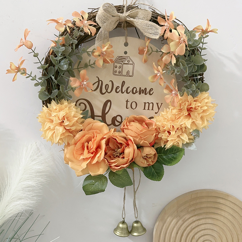 定制墙面装饰花环壁挂卧室客厅阳台入户门上挂饰店铺商场墙饰挂件 - 图3