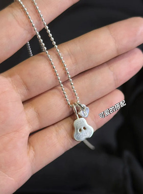 可爱小众高级感雪梨切片吊坠项链女气质简约磨砂梨子锁骨链春夏款