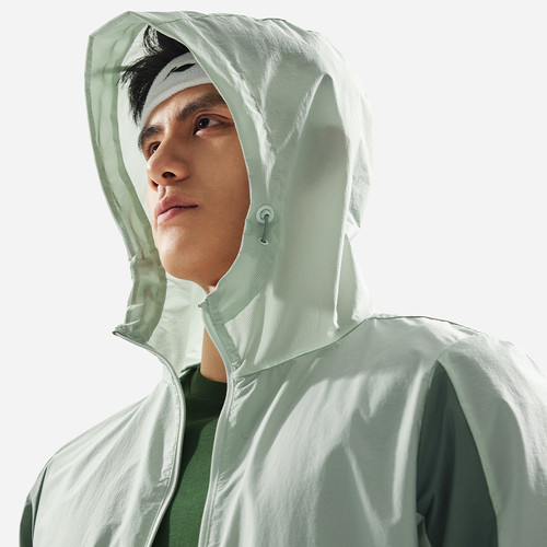 李宁风衣男夏健身系列时尚舒适简约常规连帽运动风衣AFDU409-B品 - 图3