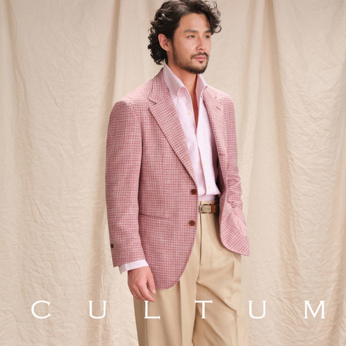 【经典千鸟格 舒适透气】CULTUM意式春夏半里休闲西装西服外套男 - 图1