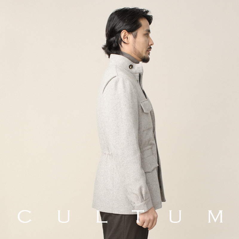 CULTUM 50%羊毛冬季厚款立领收腰M65城市休闲夹克男商务休闲外套-图1