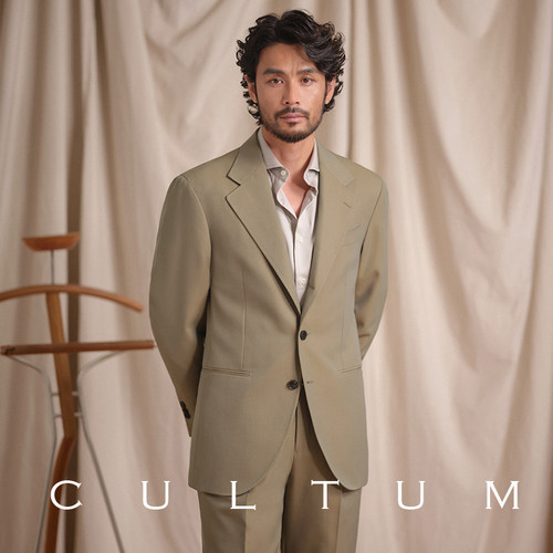 【solaro变色龙】CULTUM意式澳洲春秋羊毛西服套装男商务休闲西装 - 图0