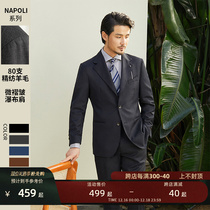 CULUM Wool Suit Suit Men Business Dress Black Manicure Grey Groom Wedding Wedding Casual Suits