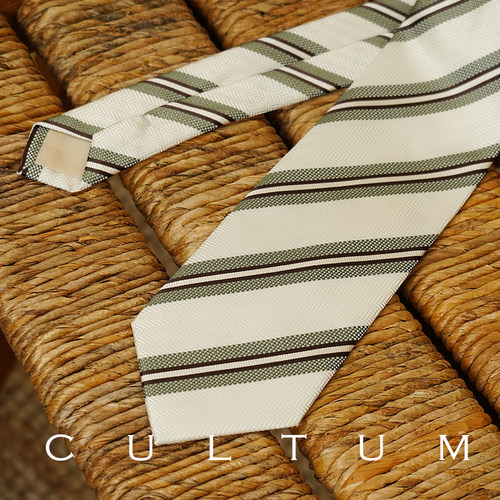 CULTUM复古全衬8CM肌理斜纹领带男职业正装新郎结婚休闲西装领带 - 图2