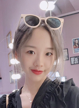 阿沁复古风圆形框林小宅太阳眼镜