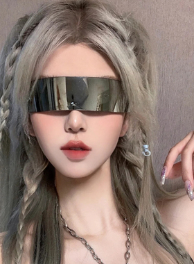 恶女觉醒日系未来少女超酷反光眼镜2021年新款个性搞怪嘻哈墨镜男