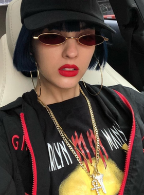 封帆网红同款欧美复古小框平光镜
