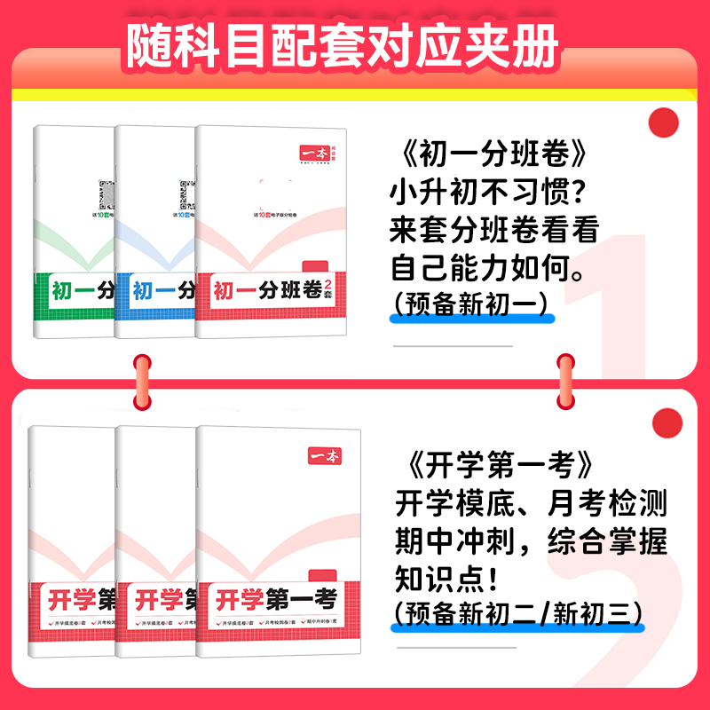 2025新版一本预备新初一初二语文数学英语物理阅读方法解题技巧初中基础知识大盘点七八年级思维训练考点复习小升初衔接教辅资料书