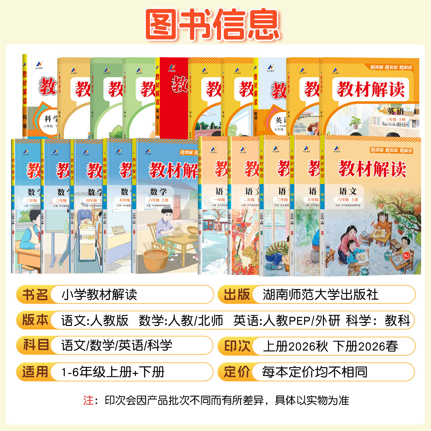 2024春新版小学教材解读一二三年级四五六年级下册上语文数学英语人教版北师大苏教外研同步课本教材讲解全解析教辅资料书课堂笔记