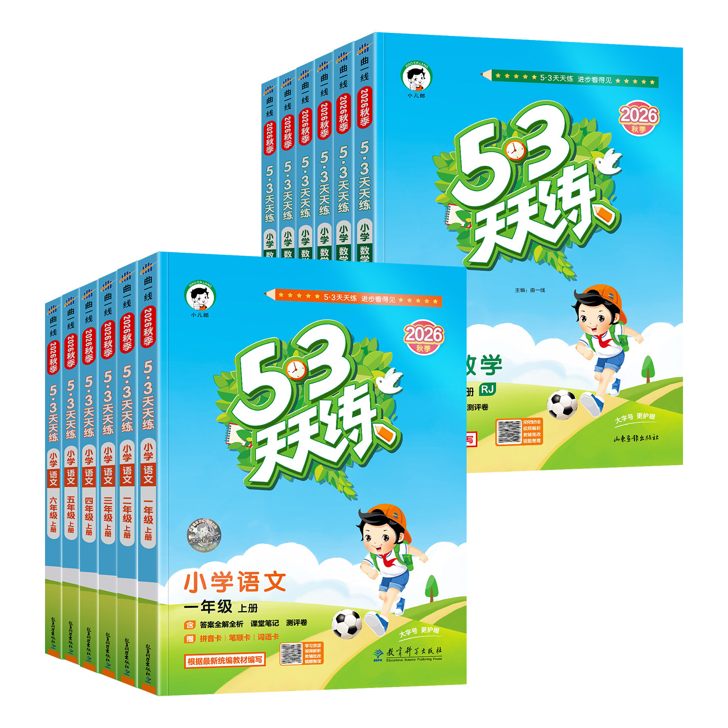 2024秋新版53天天练一二三年级四五六年级上册下语文数学英语人教版苏教北师大同步训练全套小学课本练习册测试卷5.3五三天天练5+3