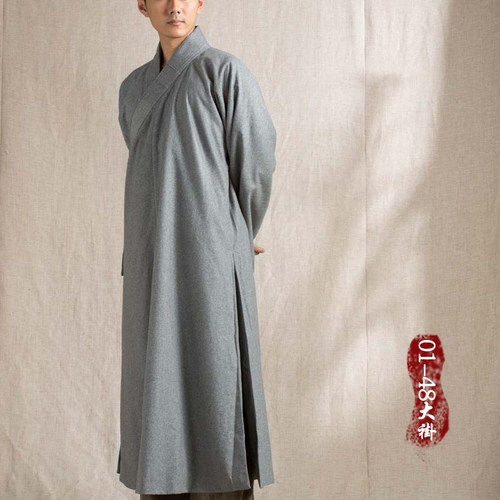 慈缘僧服长褂短褂加棉加厚冬季保暖羊毛禅修僧服男女出家师父套装 - 图0