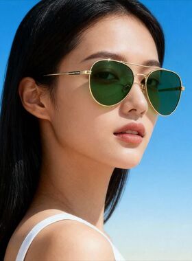 偏光墨镜高级感新款男士眼镜金属