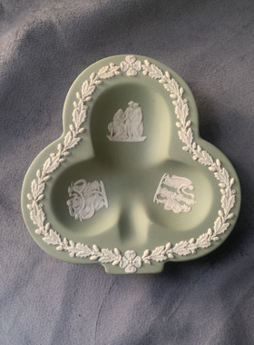 KY vintage wedgwood jasper碧玉浮雕盘扑克方片黑桃爱心韦奇伍德
