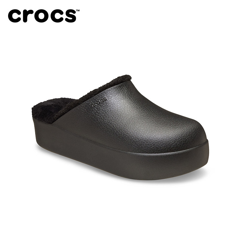 Crocs卡骆驰板栗云朵暖棉拖鞋冬季室内棉鞋毛拖鞋加绒女鞋|212770 棉鞋女实拍商品图