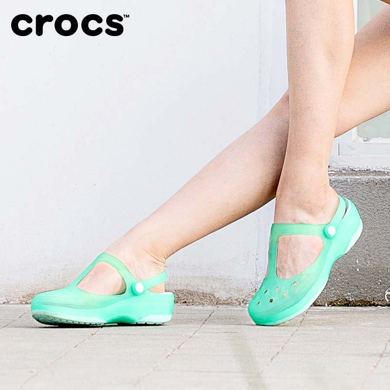 Crocs涼鞋女卡駱馳女鞋洞洞鞋 平底沙灘鞋拖鞋女夏外穿防滑|11209