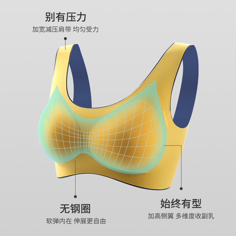 背心式防走光夏季u型美背网红抹胸 玫瑰柏拉图抹胸