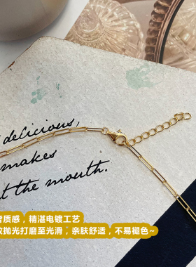 天然淡水珍珠项链lucky幸运吊牌S925银镀金高级感锁骨链颈链百搭