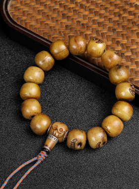 牛角手工雕刻骷髅头手链手串