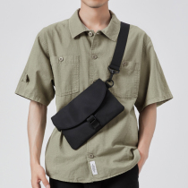 Skew Satchel Male Tide Card Design Sense small crowdsourced High sense Backpack Single shoulder bag Mens 2022 new phone small satchel bag