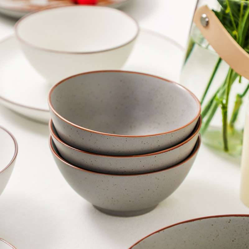 ijarl亿嘉碗盘子家用北欧陶瓷餐具简约2025新款饭碗沙拉碗大汤碗 - 图1