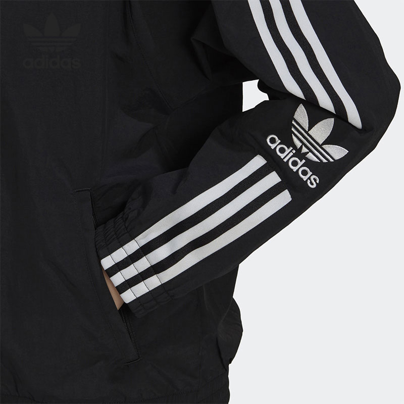 Adidas/阿迪达斯正品三叶草2021新款女子休闲拉链夹克外套H20540-图2