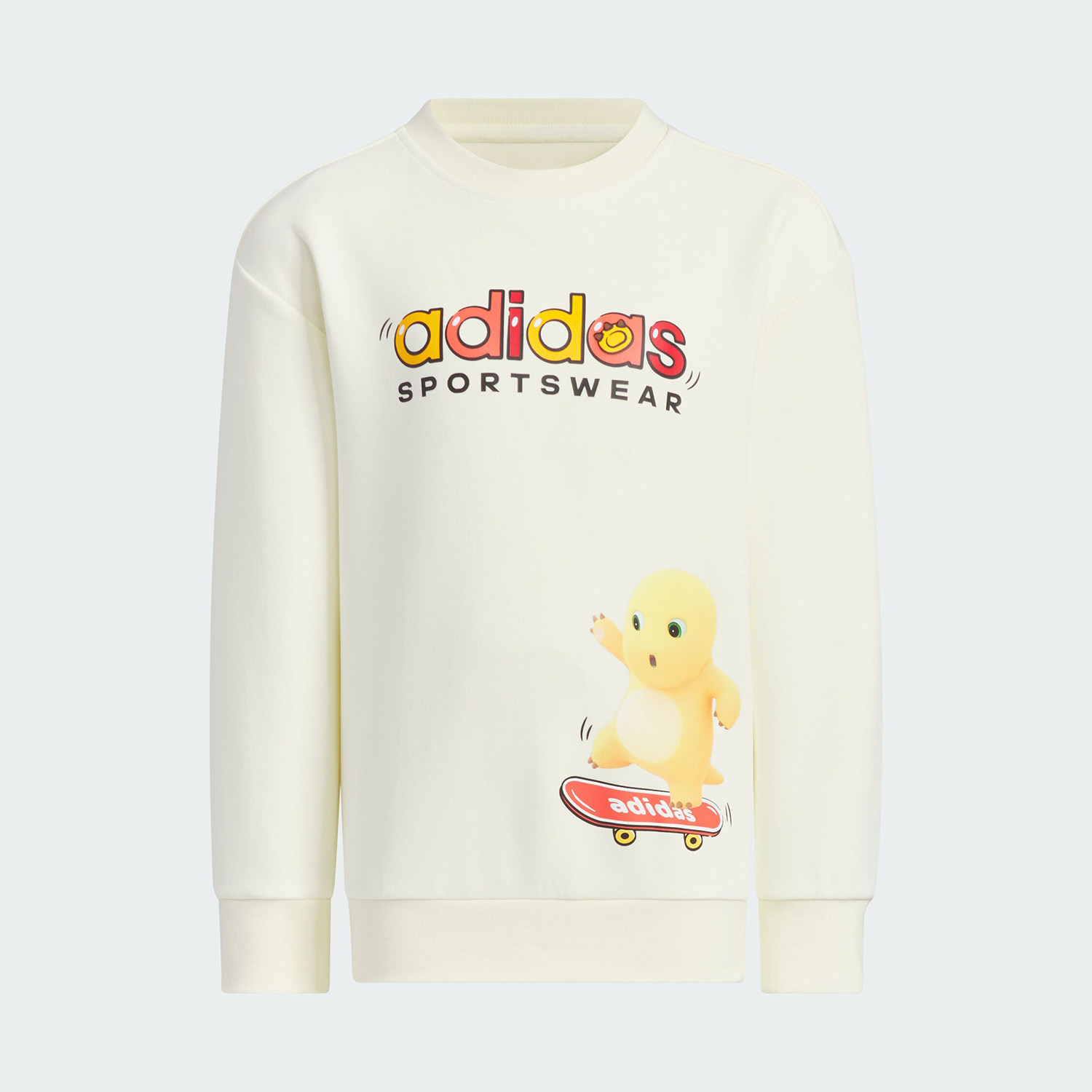 Adidas/阿迪达斯正品奶龙联名款儿童运动休闲长袖套装JF1371,淘宝优惠券,粉丝福利购,淘宝优惠卷