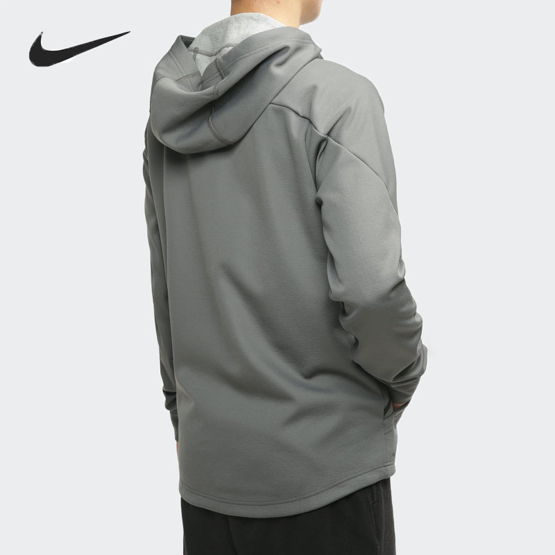 Nike/耐克正品Swoosh男子休闲运动训练保暖加绒连帽外套CU7359-图1