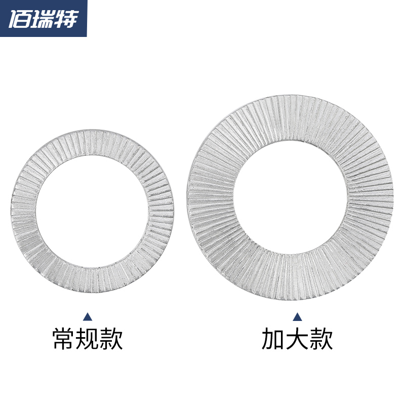 304不锈钢双叠自锁防松垫圈 DIN25201咬合式楔形带齿防滑锁紧垫片 - 图1