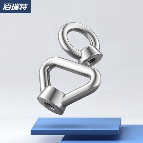 吊环螺丝螺母304不锈钢加长螺栓O型环形起重螺钉螺帽M3M5M6M8M24 - 图2