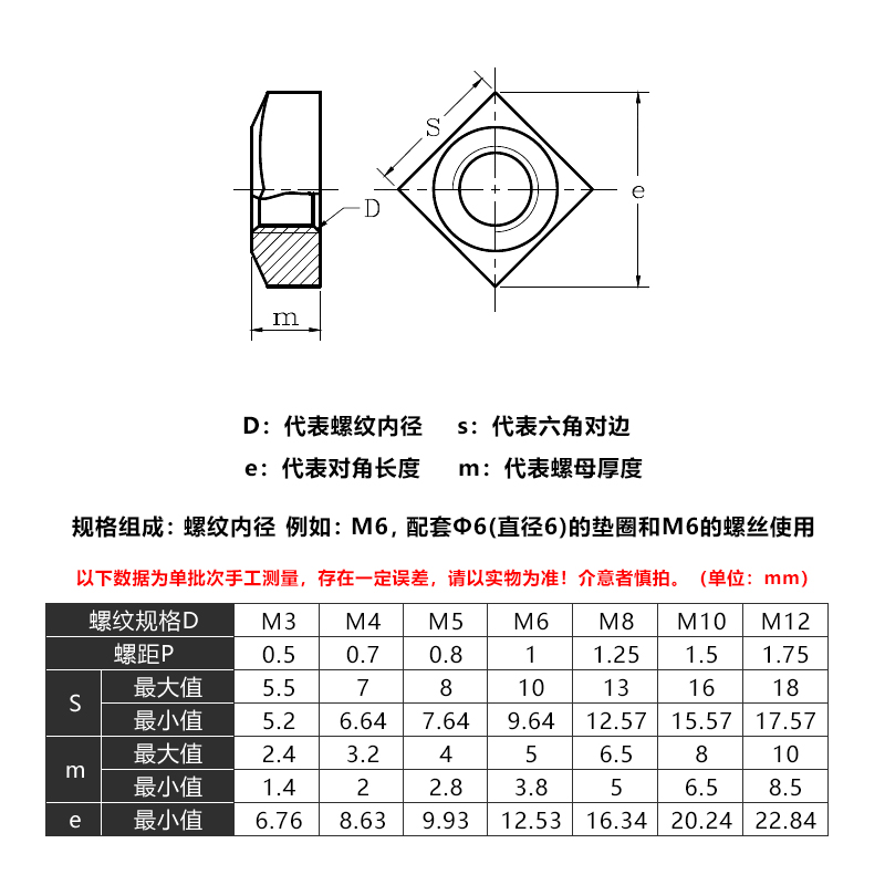 GB39铁镀锌四方螺母锁紧螺帽方螺母方型螺母螺丝帽大全M3M4M5M6M8 - 图1