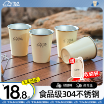 Truffle Outdoor Camping Cup 304 Stainless Steel Cup Camping Equipped Picnic Barbecue Beer Cups Coffee Maker