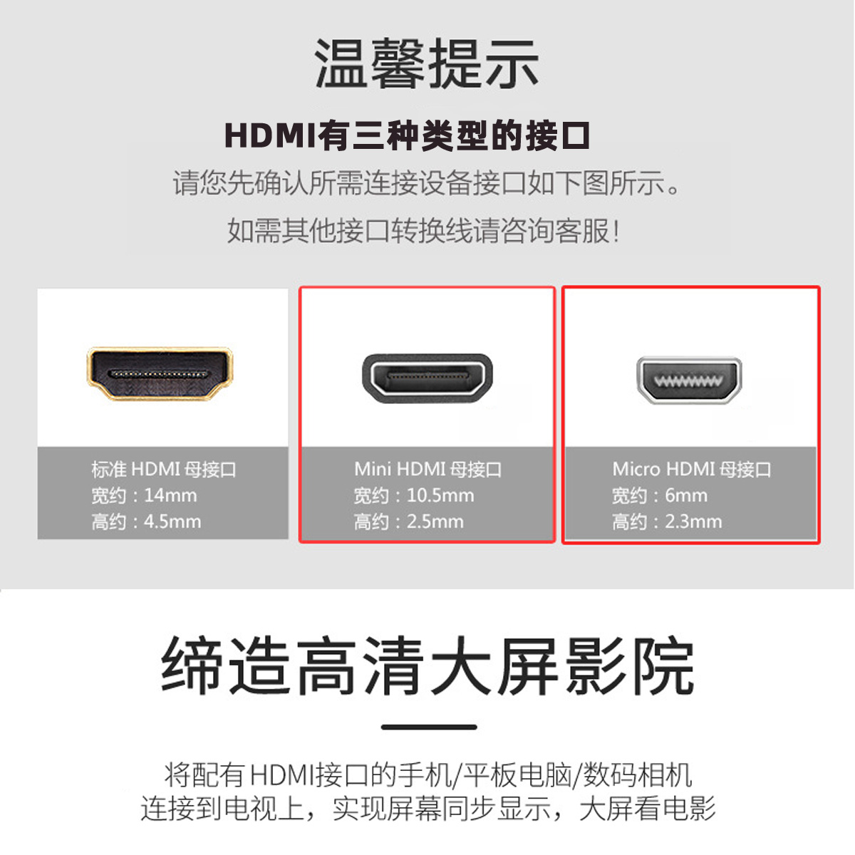 CY  航拍CYFPV用高清 Micro HDMI 标准HDMI软排线 FPC FPV连接器正反插 连接线 延长线HDMImini minihdmi mic