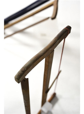 鲁班木匠工具传统旧木锯木钻墨斗