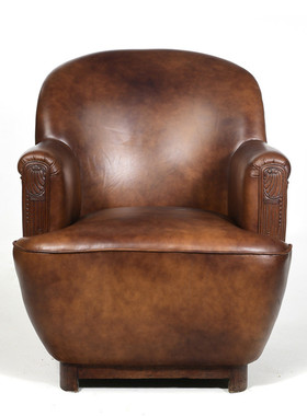 民国老上海老家具真皮柚木沙海派