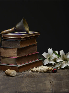 外文老旧拍摄道具书纸摆设文艺