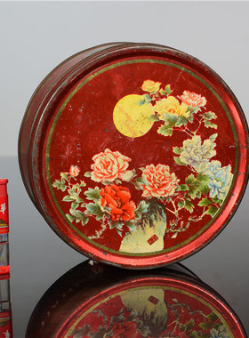 怀旧杂项老饼干盒小箱子旧铁皮箱