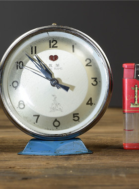 座钟摆件马头钟表挂钟小闹钟怀旧