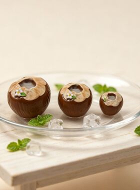 立体椰子夏日氛围感仿真水果微缩食玩摆件钥匙扣吊坠diy发夹头绳