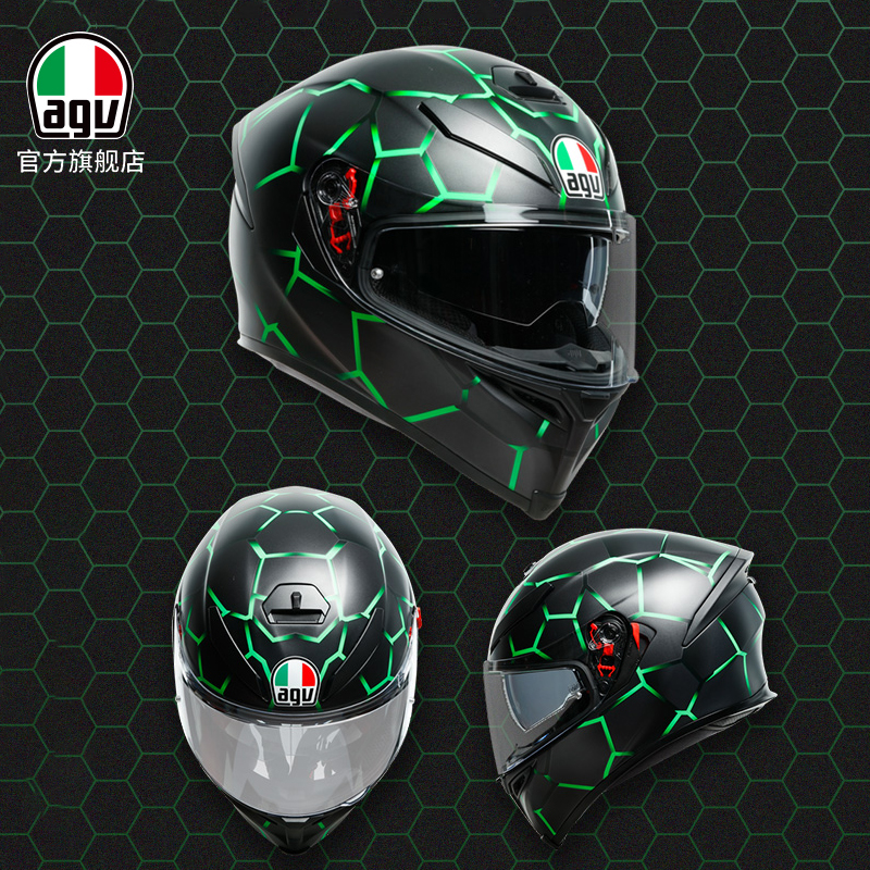 AGV K5 S头盔男女防雾摩托车赛车机车全盔国产四季夏季双镜片安全 - 图3