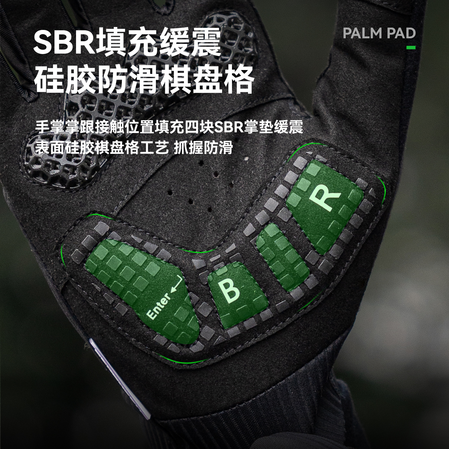 洛克兄弟3D打印骑行全指手套公路自行车手套长指男女触屏春夏秋季 - 图0