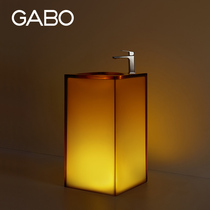 View Boo GABO floor type washbasin transparent resin column basin toilet Colour washbasin T10241