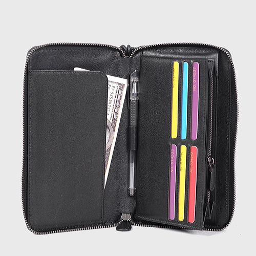 Плетеный бумажник подходит для мужчин и женщин, длинная кожаная универсальная маленькая сумка клатч с молнией