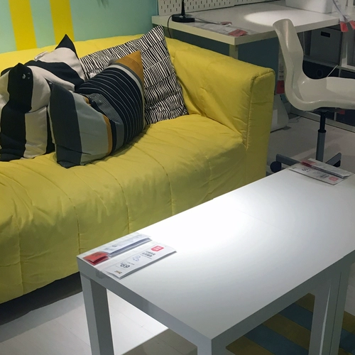 Ikea, диван для двоих, ткань для спальни, простой и элегантный дизайн